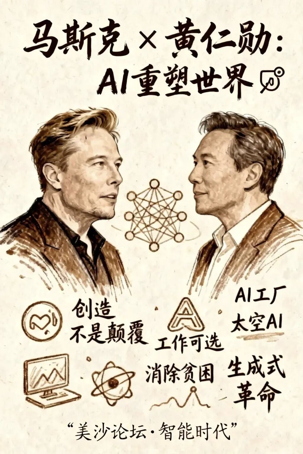马斯克、黄仁勋在美国—沙特投资论坛交流实录