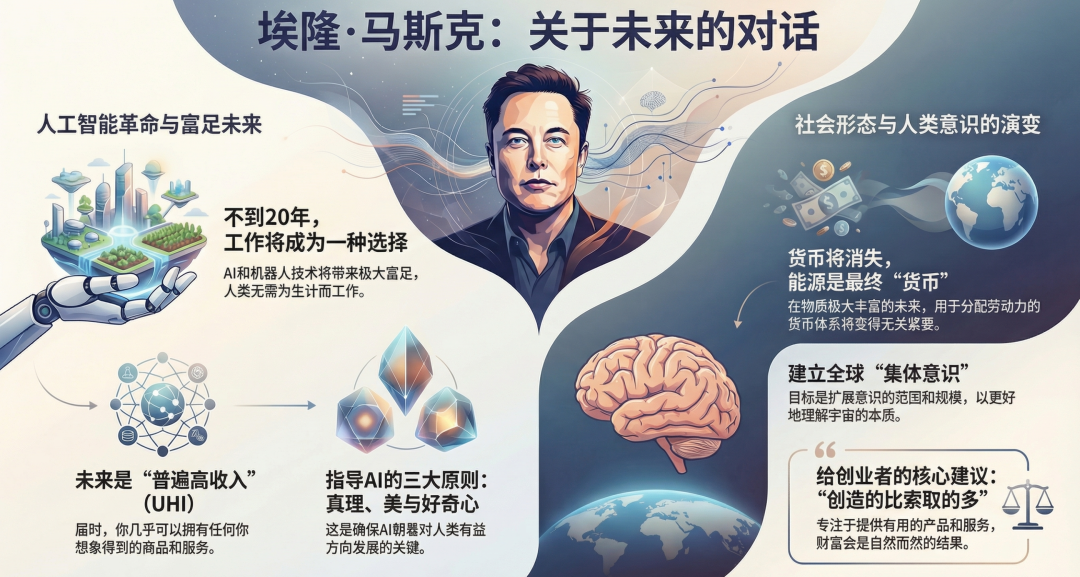 马斯克最新 2 小时访谈万字精翻：关于 AI、世界本质、以及对未来的终局思考